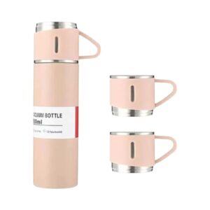 Garrafa Térmica Acompanha 3 Xícaras Inox Conserva Temperatura Bebidas - Imagem 5
