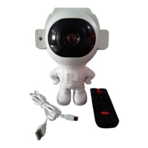 Projetor Astronauta Luz Espacial Galáxia Com Controle Remoto e Caixa de Som Bluetooth