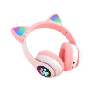 Fone Cat Orelha Gato Gatinho Sem Fio bluetooth Luz Led Arco Ajustável - Imagem 3